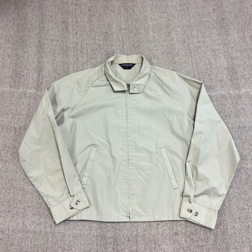 Vintage Sears Harrington Jacket‎ Mens Large Beige 1960s Zip Up